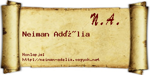 Neiman Adélia névjegykártya